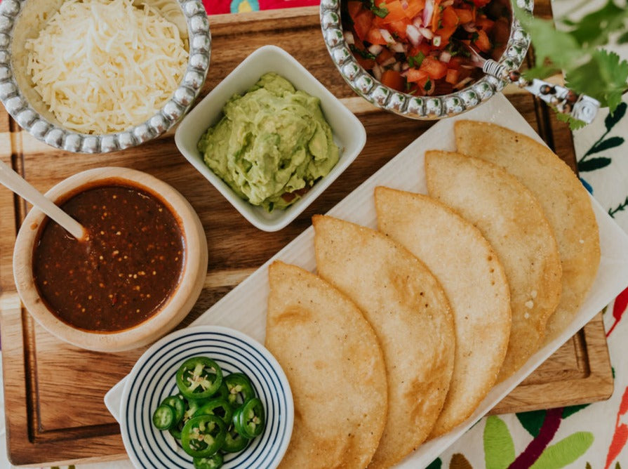 Handmade Corn Quesadillas PACK (2 Poblano, 2 Squash Blossoms, 2 Cheese)